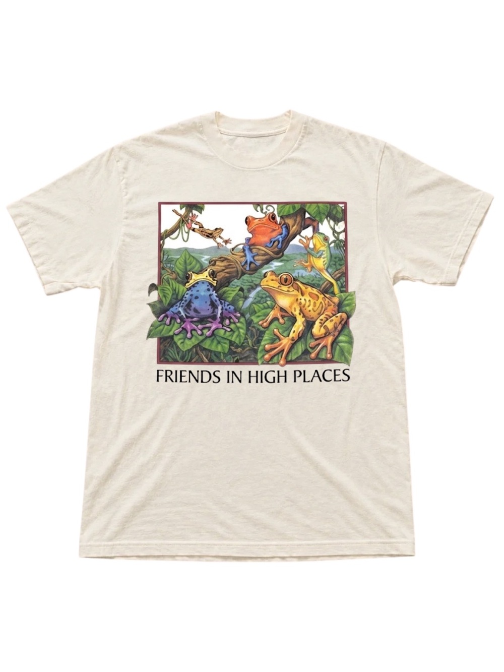 Gildan Reptile Friends Graphic T-Shirt in Cream